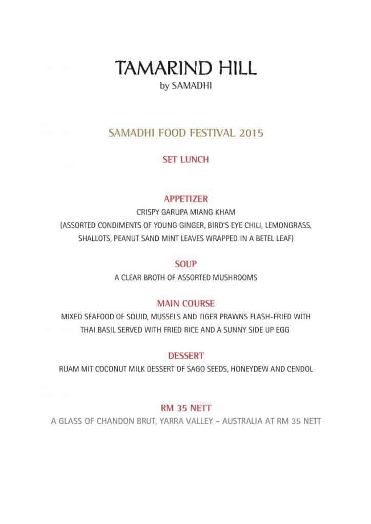 Samadhi Food Festival 2015 Tamarind Hill KL menu-page-001